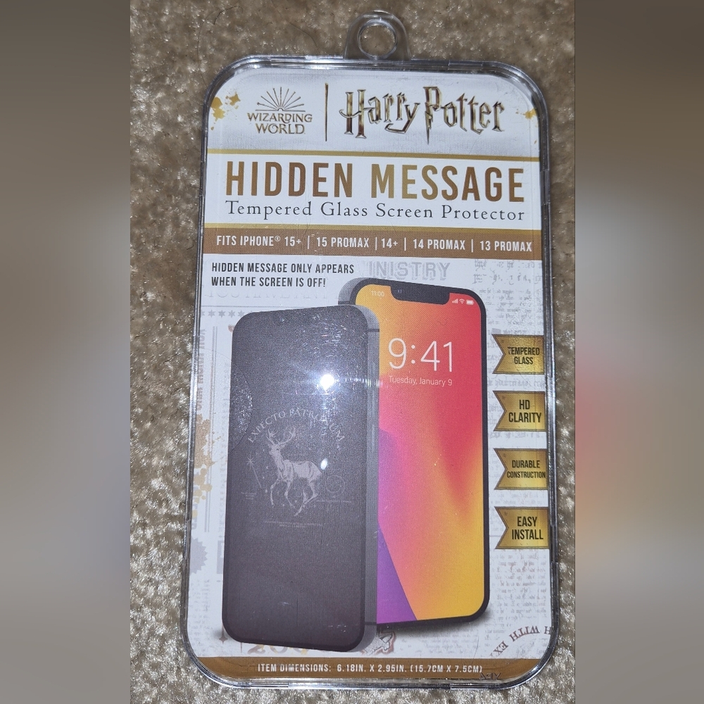Warner Bros. Harry Potter Hidden Message Screen Protector - Black